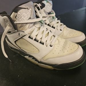 White and Green Air Jordans